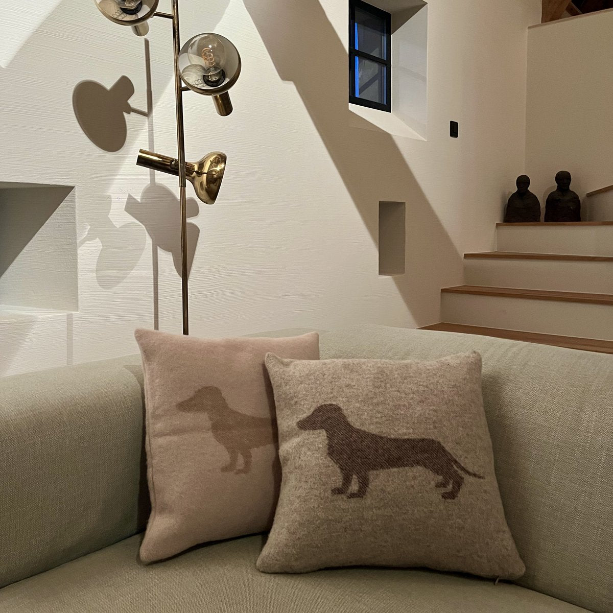 BELPO Teckel Kussen 40 × 40 cm – 100% Nieuw-Zeelandse Wol