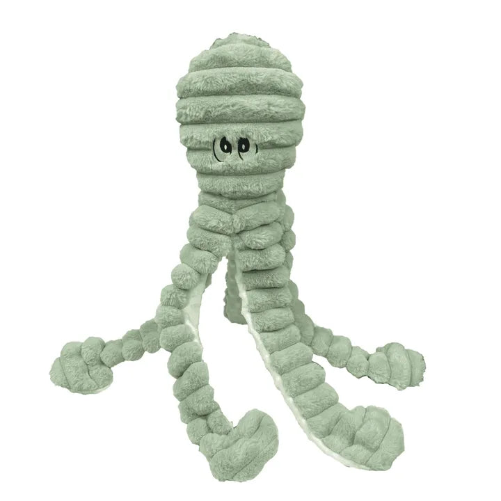 Quapas XXL Hondenknuffel Octopus Mint 66 cm – Pluche Hondenspeelgoed met Pieper & Knisperfolie