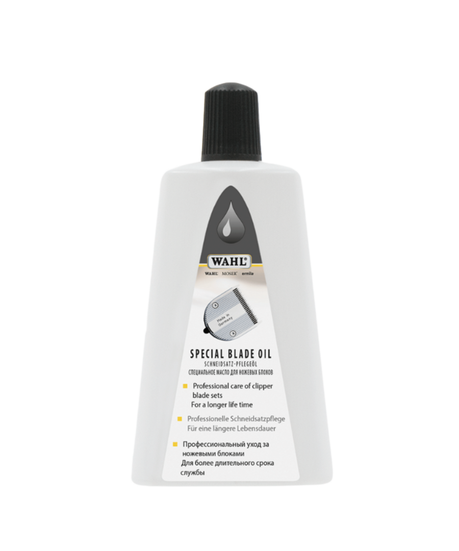 Wahl olie voor scheerkoppen 200 ml – onderhoudsmiddel voor snijmessen van tondeuses en trimmers