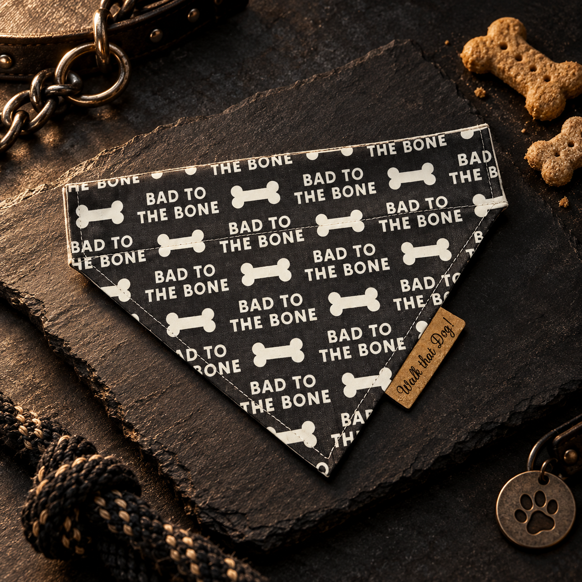 Walk That Dog Bad to the Bone – Hondenbandana