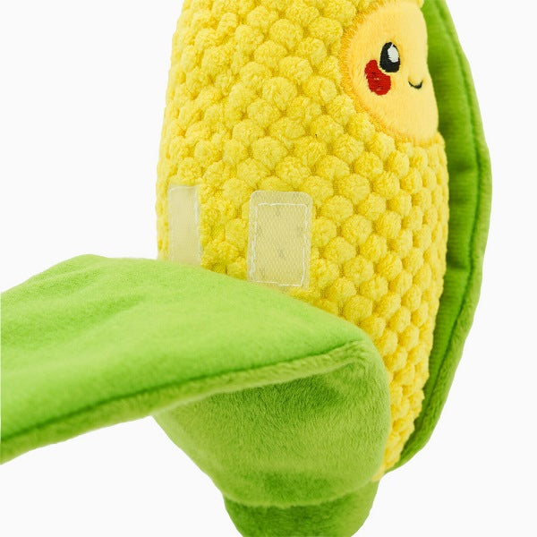 Hugsmart Camping Pups Corn Hondenspeeltje met Piep, Kraak en Snackvak