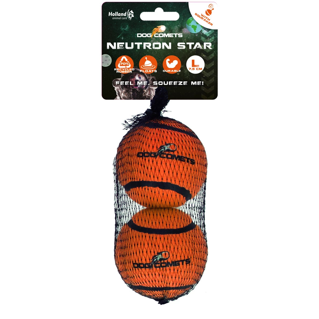 Dog Comets Neutron Star Tennisbal met Pieper L – 2-pack