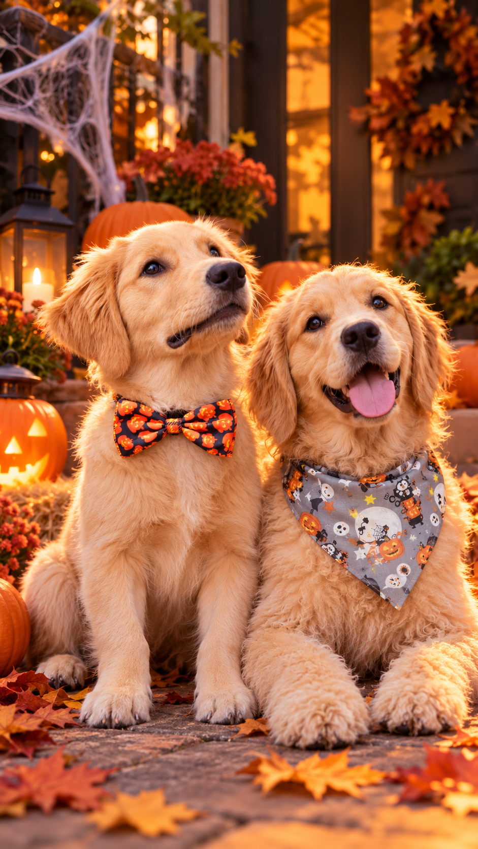 Walk that Dog! Halloween Bandana voor Honden - Grijs