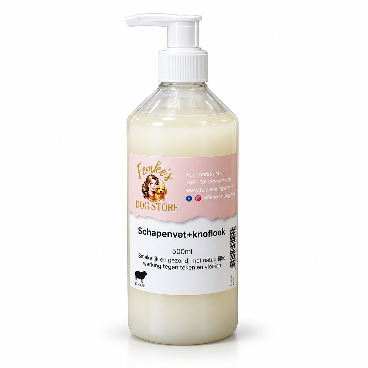 Schapenvet met Knoflook voor Honden 500 ml - Huid, vacht en darmstelsel