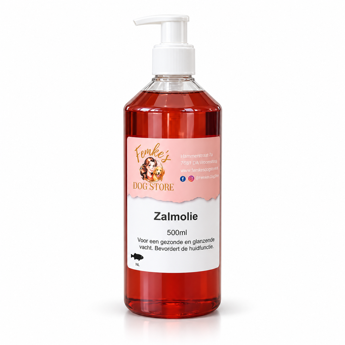 Zalmolie voor Honden 500 ml – Rijk aan Omega 3 en 6