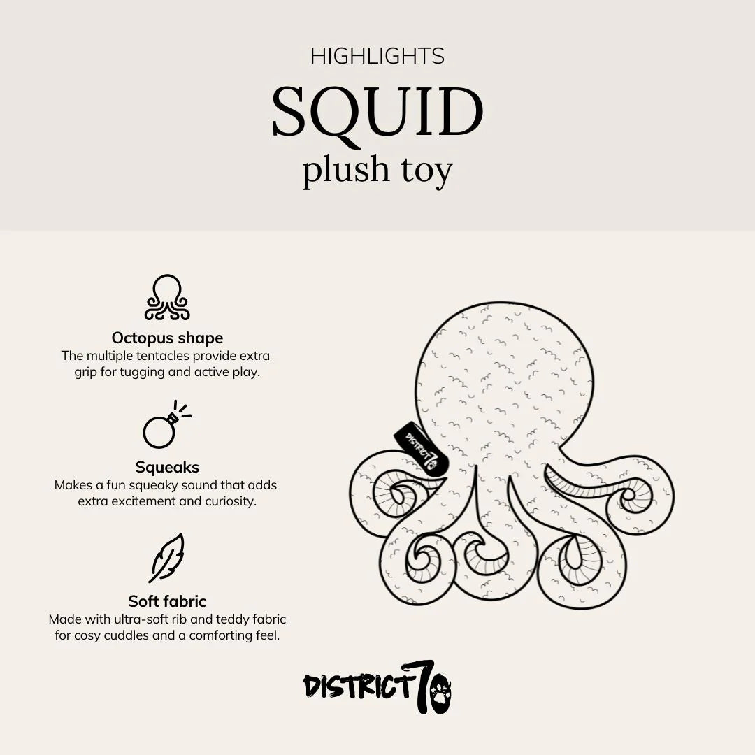 District 70 SQUID Interactief Hondenspeeltje met Pieper en Tentakels