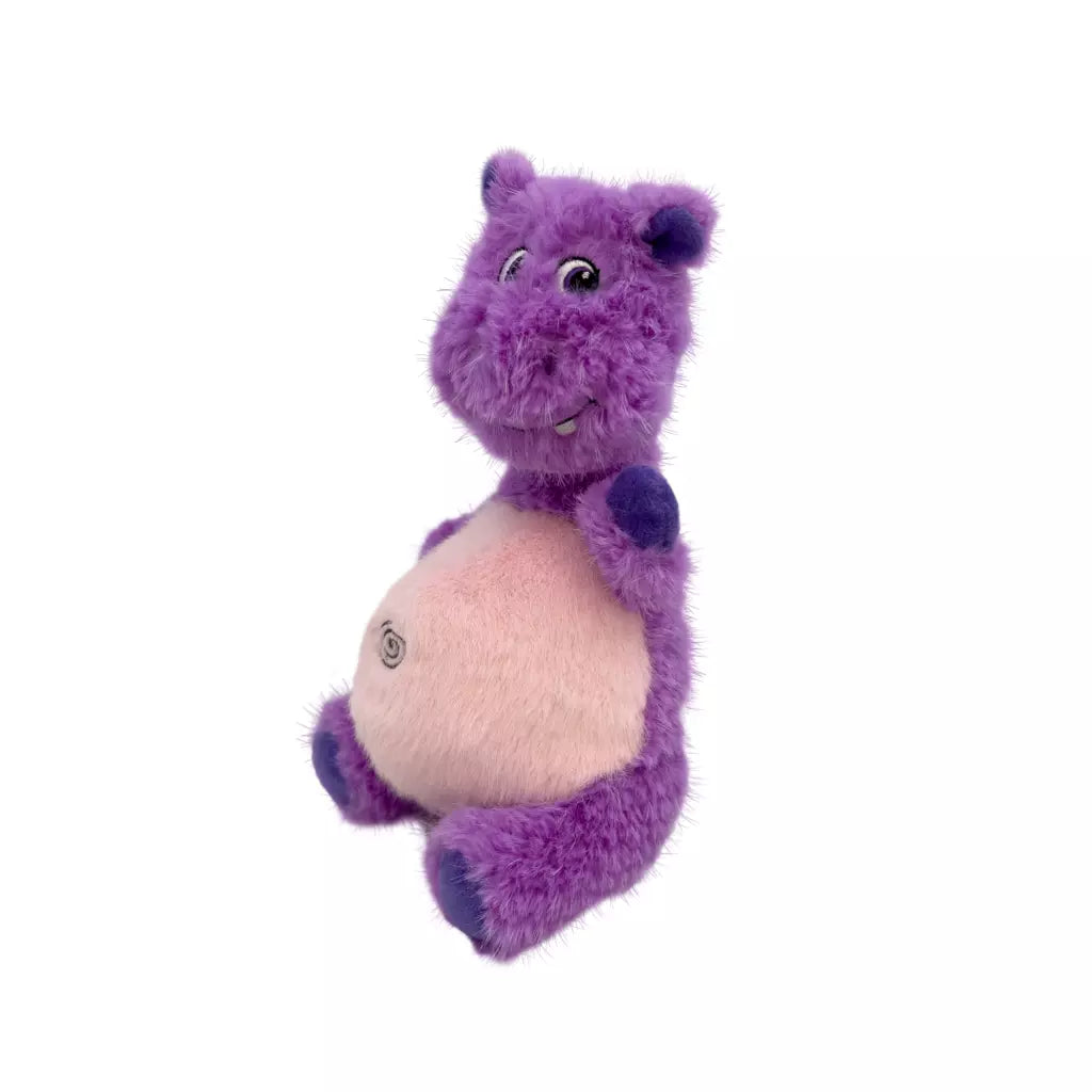 KONG Knots Belly Hippo – Stevig Pluche Hondenspeeltje met Touwskelet & Piepers