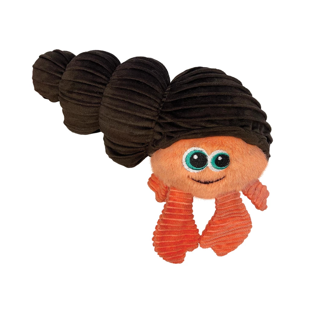 KONG CuteSeas Rufflez Hermit Crab Pluche Hondenspeeltje met Pieper