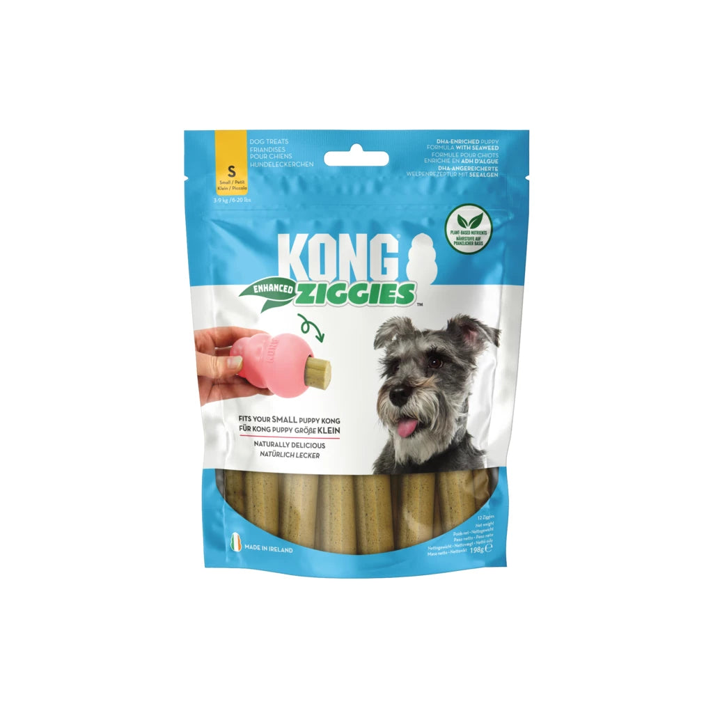 KONG Enhanced Ziggies Puppy – zachte kauwsnack voor puppy’s