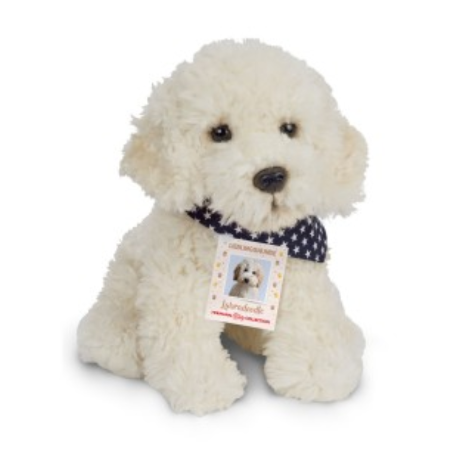 Hermann Teddy Labradoodle Zittend 28 cm – Premium Pluche Hondenknuffel