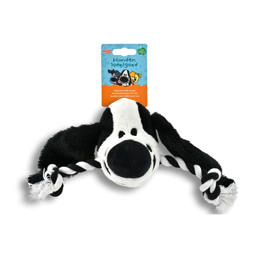 Charlie hondenspeelgoed pluche + flosstouw met pieper