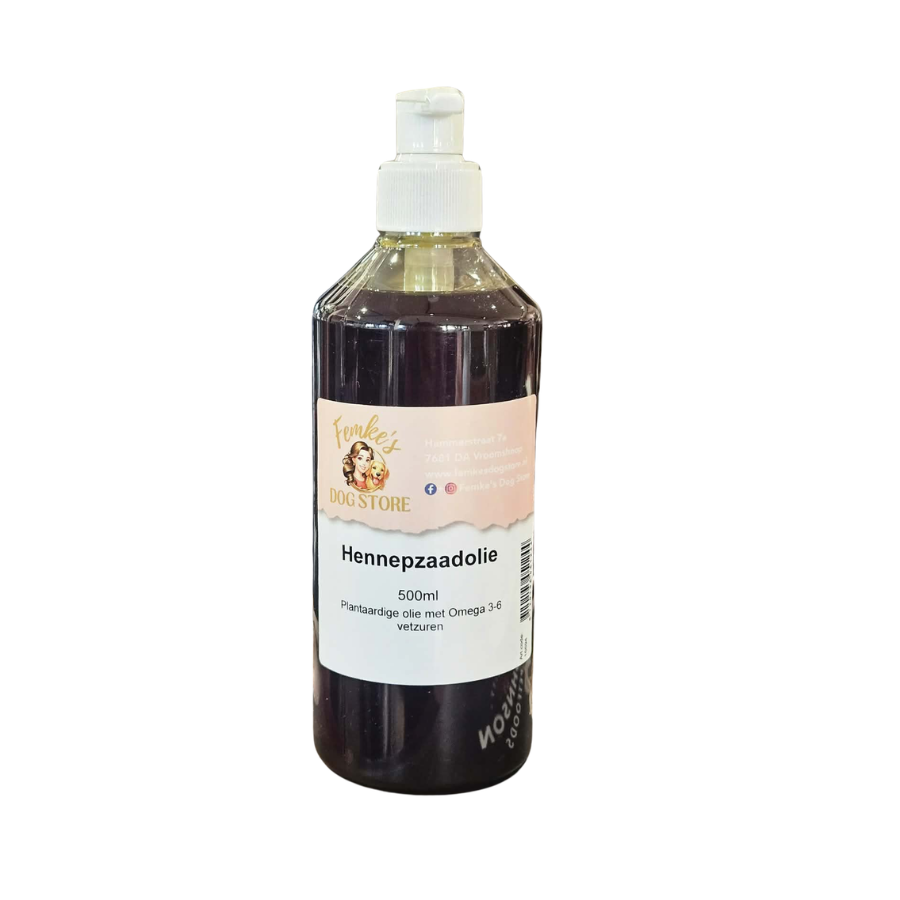 Hennepzaadolie voor Honden 500 ml – Rijk aan Omega 3 en 6