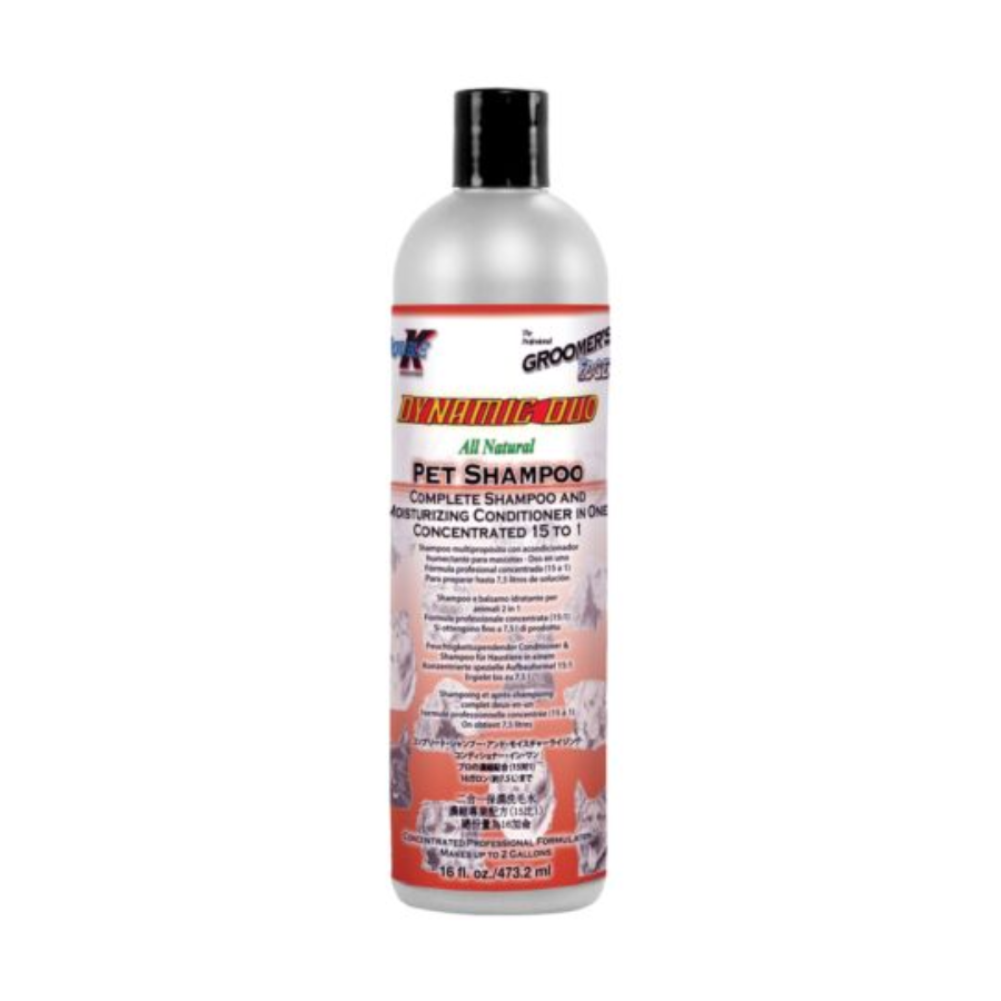 Double K Dynamic Duo Shampoo – verzorgende shampoo voor een doorkambare vacht
