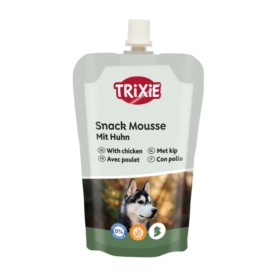 Trixie Snack Mousse met kip 200g – beloningssnack in tube voor honden