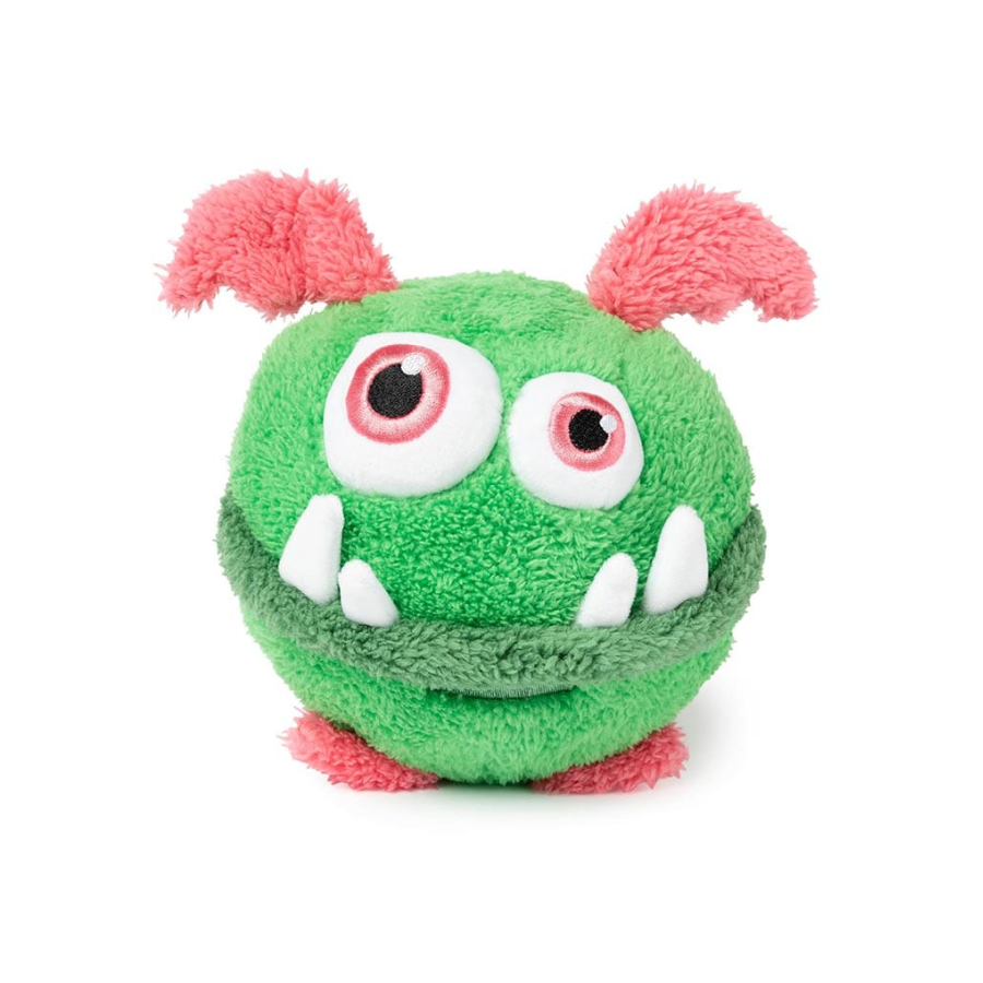 FuzzYard Yardsters Peewee Green Large zachte hondenknuffel met pieper in groene uitvoering