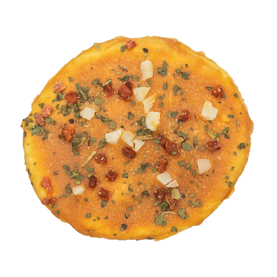 Trixie Denta Fun pizza met kippenborst Ø8 cm – kauwsnack van runderhuid (20% kip)