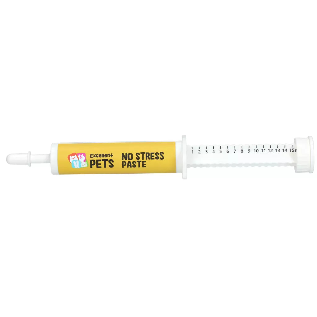 Excellent Pets No Stress Paste 15 ml – Kalmerende Pasta voor Hond & Kat met L-Tryptofaan + Magnesium