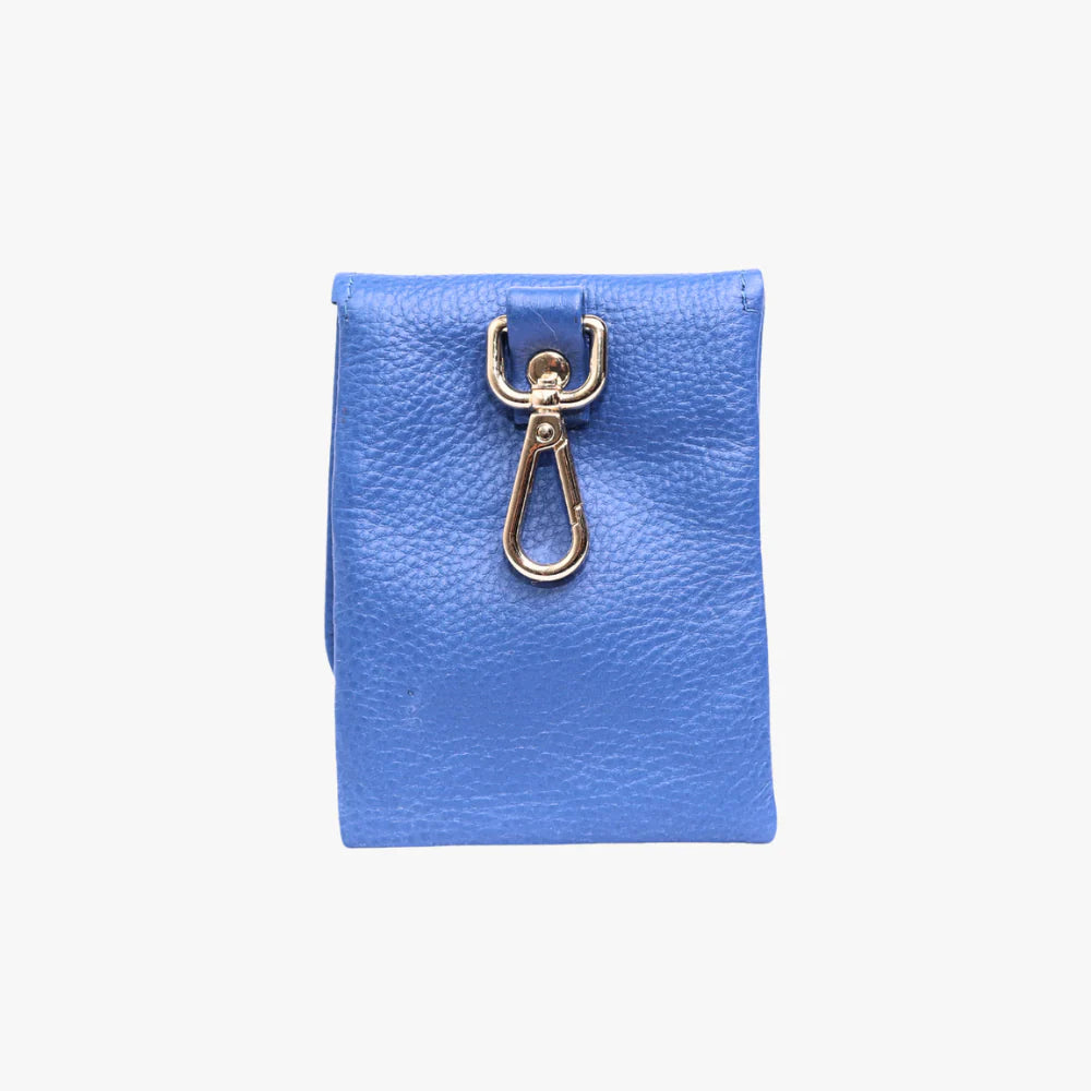 Pooch Bag Denim Blue – Leren Beloningstasje Hond