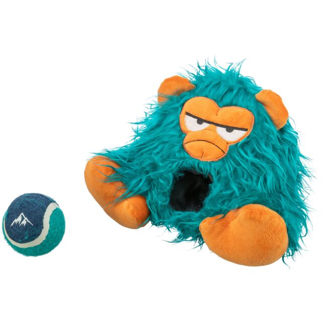 Trixie Monster met tennisbal – Pluche hondenspeelgoed