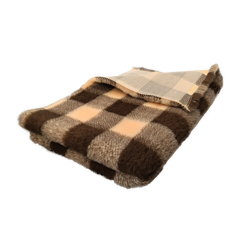 Vetbed Ruitjes – Beige met bruin & Ultrazacht comfort