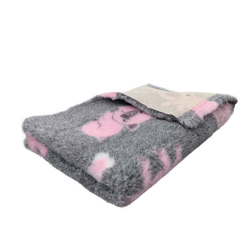 Vetbed Varkens – Roze met grijs & Ultrazacht comfort