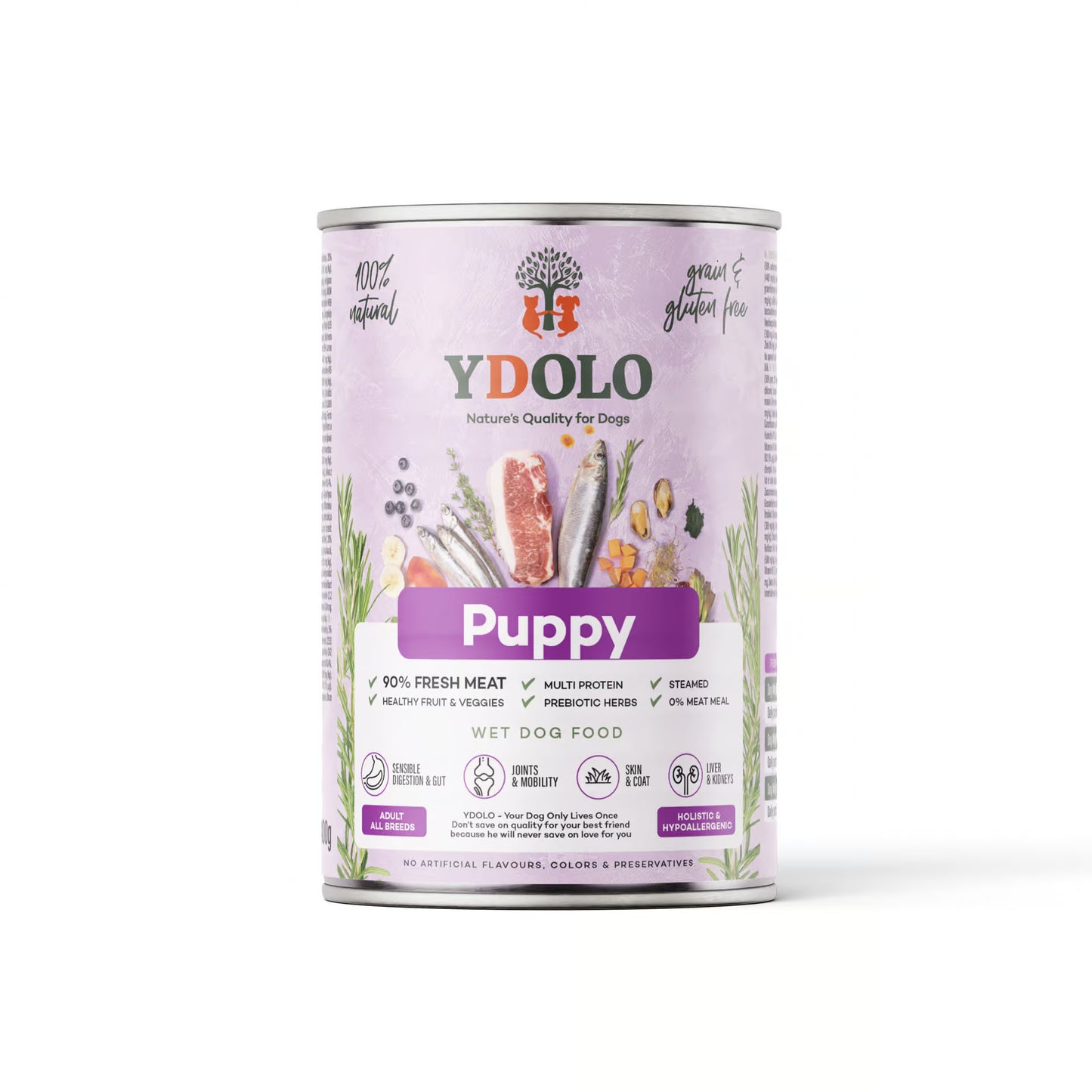 YDOLO Natvoer – Puppy (400 g blik)