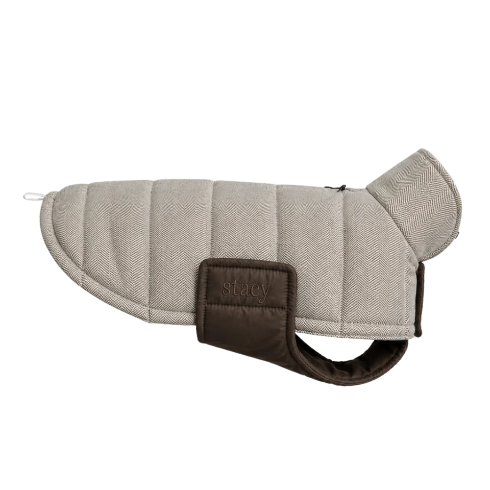STAËY Nora Hondenjas Herringbone Mocca – S t/m L