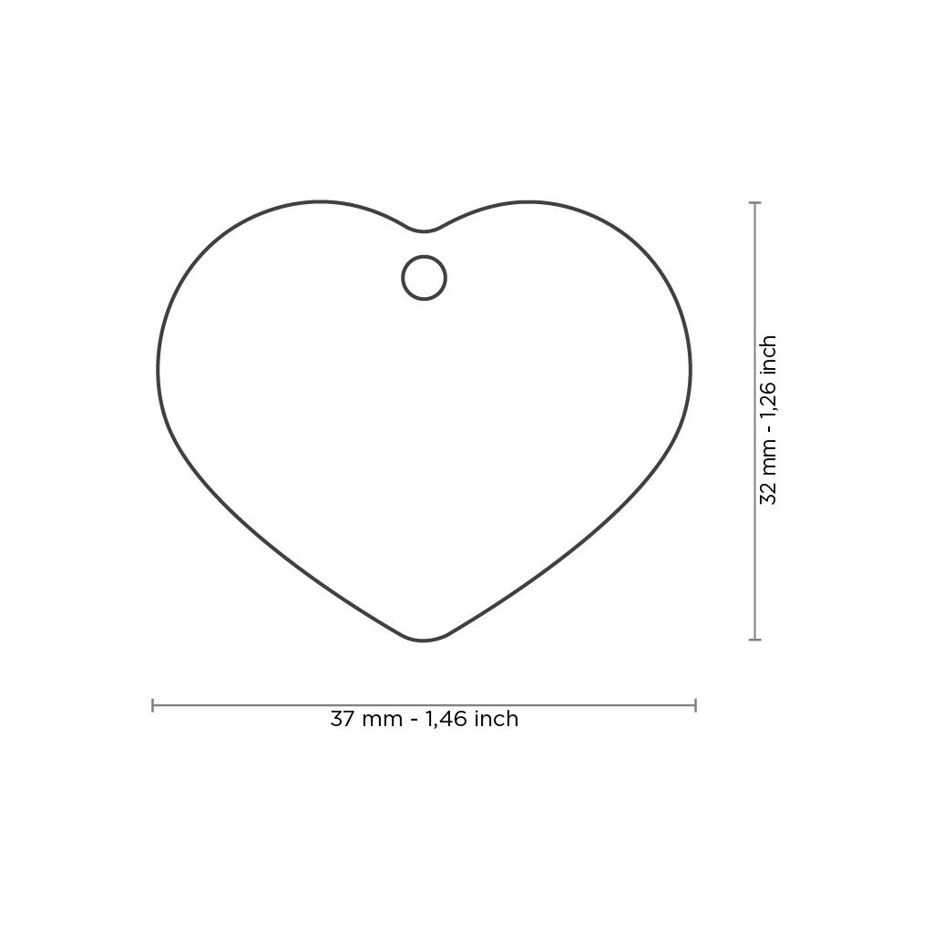 My Family Hondenpenning Big Blue Heart | Gratis Gravure