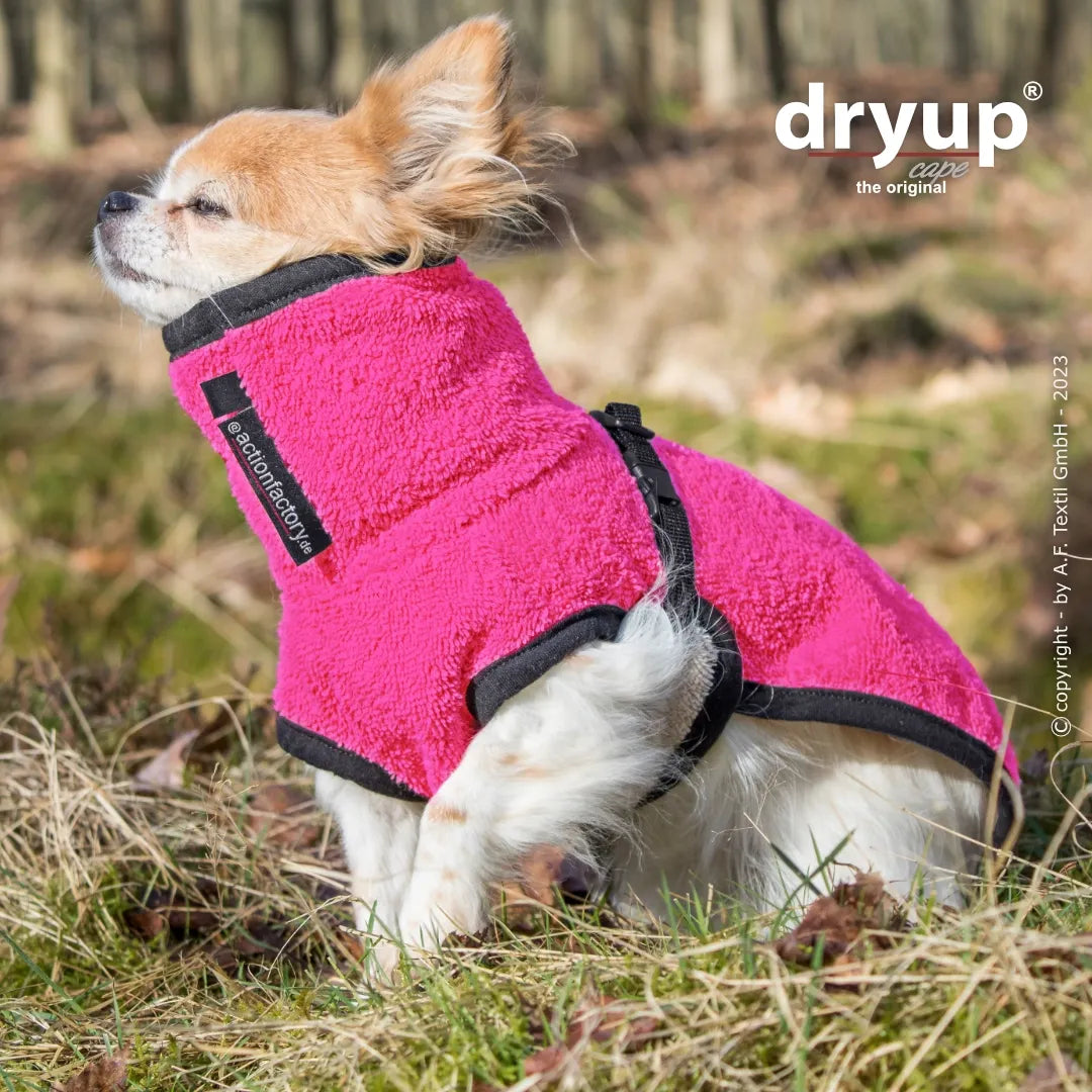 dryup® Cape Nano Hondenbadjas - Pink 15- 45 cm