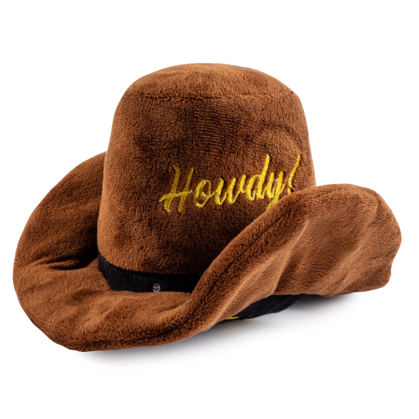 Bruine Cowboy hoed - Pluche hondenspeelgoed