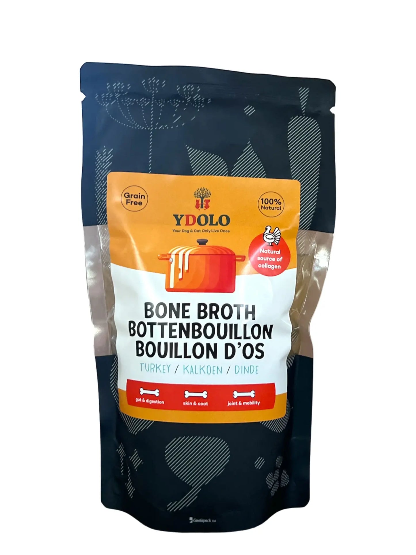 YDOLO Bottenbouillon – Kalkoen (230 ml)
