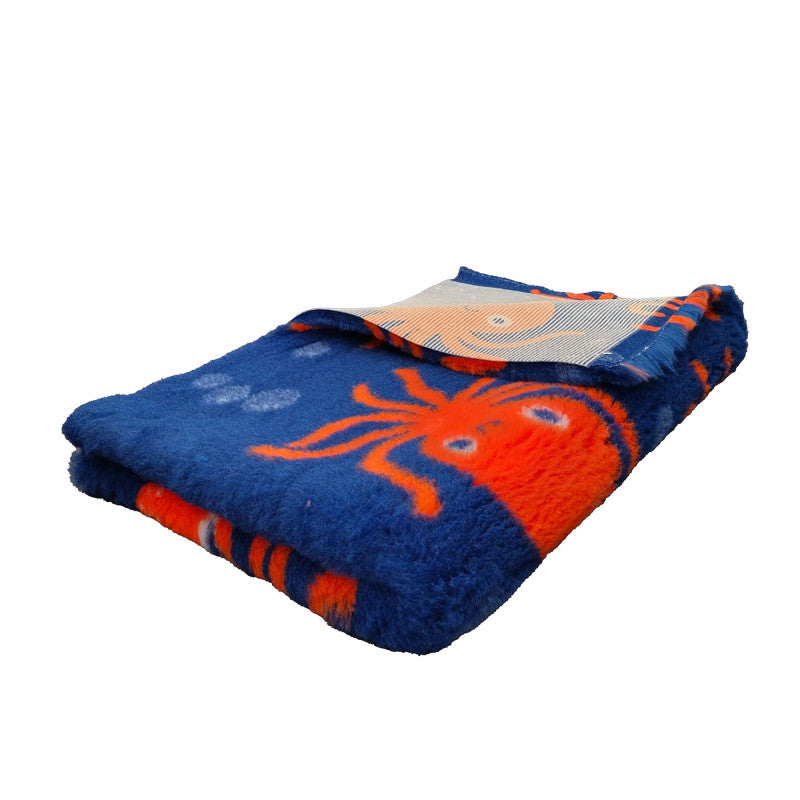 Vetbed Octopus – Oranje met blauw & Ultrazacht comfort