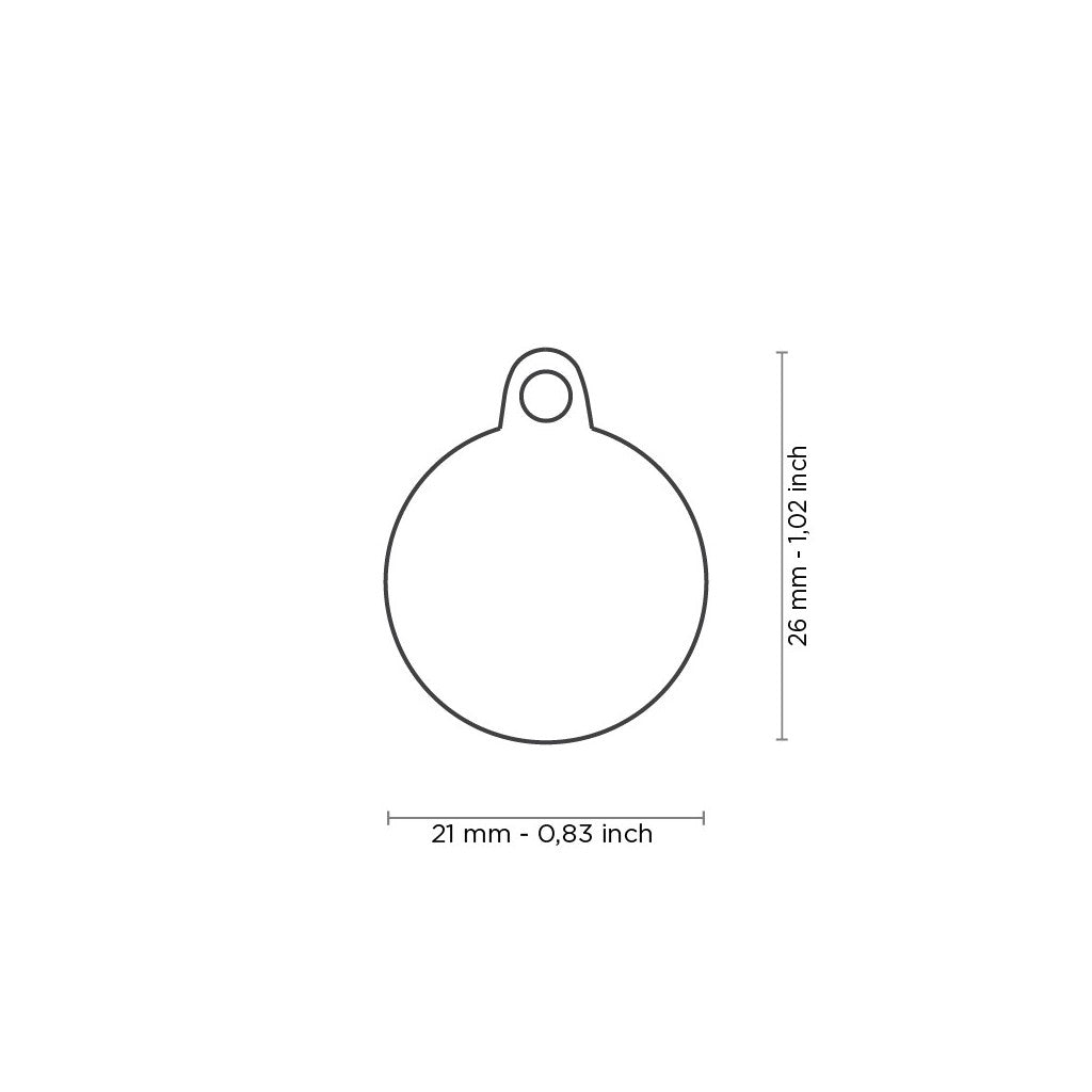 My Family Hondenpenning Small Pink Glitter Circle | Gratis Gravure