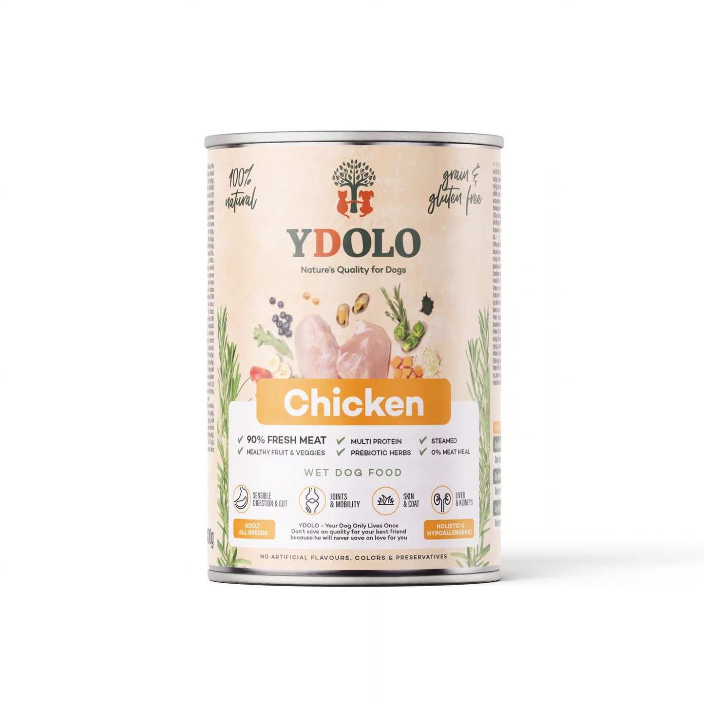 YDOLO Natvoer – Chicken (400 g blik)
