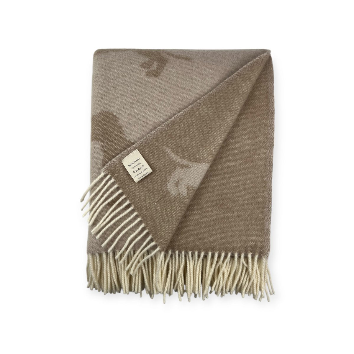 BELPO Teckel Plaid 130 × 175 cm – 100% Nieuw-Zeelandse Wol
