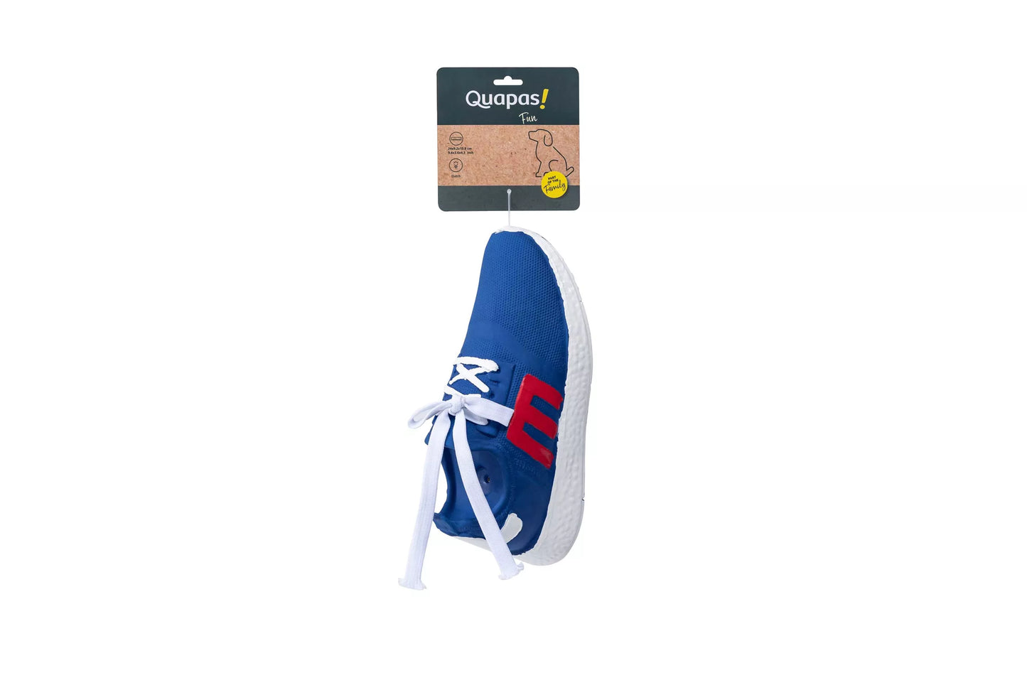 Quapas! Latex Hondenspeelgoed Heren Schoen Blauw | Met Pieper
