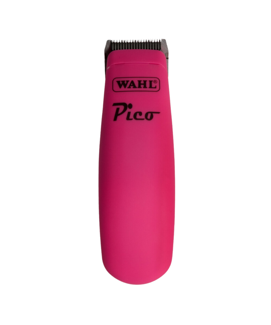 Wahl Pico mini trimmer op batterij voor detailwerk en vachtverzorging in roze.
