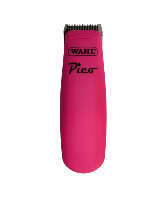 Wahl Pico mini trimmer op batterij voor detailwerk en vachtverzorging in roze.