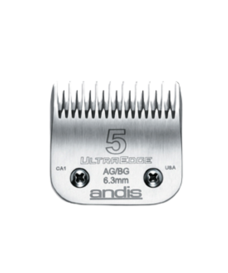 Andis scheerkop Size 5 (6,3 mm) – grof skip-tooth, Snap-On systeem, geschikt voor dikke of vervilte vacht