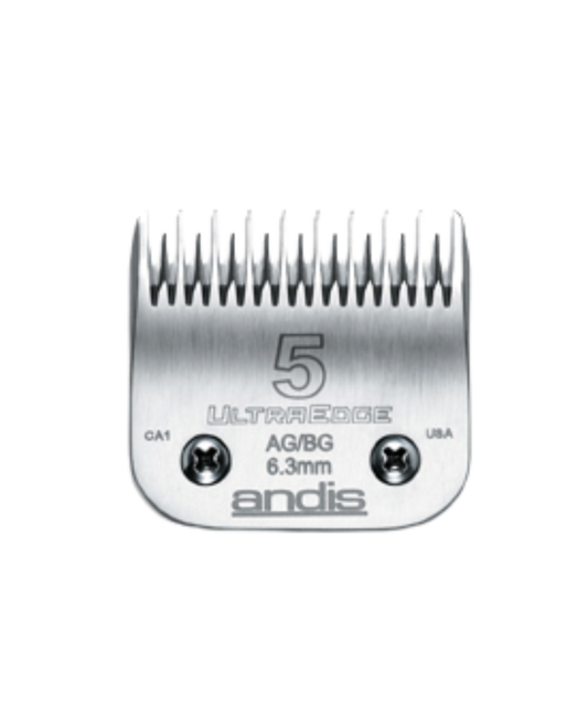Andis scheerkop Size 5 (6,3 mm) – grof skip-tooth, Snap-On systeem, geschikt voor dikke of vervilte vacht