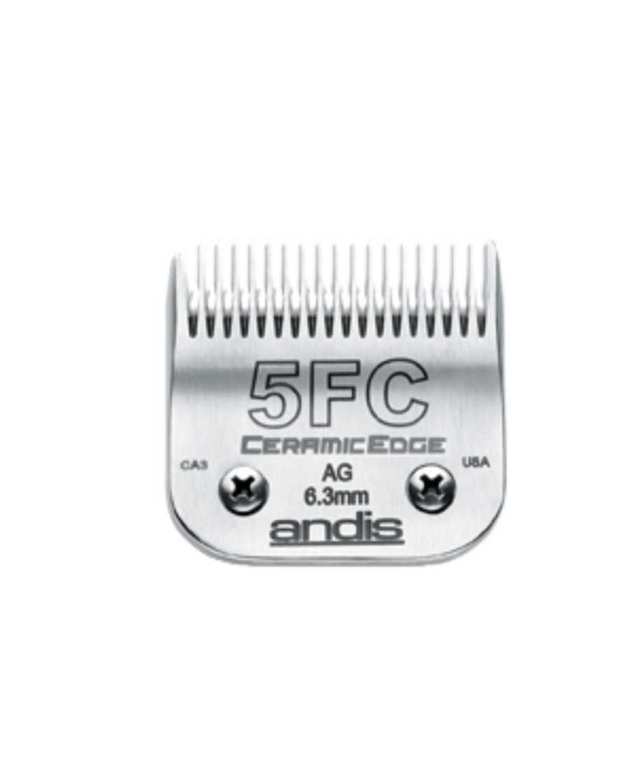 Andis CeramicEdge scheerkop Size 5FC – 6,3 mm, fijn getand Snap-On vervangkop voor honden- en kattenvacht