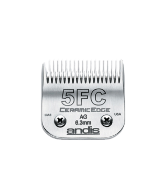 Andis CeramicEdge scheerkop Size 5FC – 6,3 mm, fijn getand Snap-On vervangkop voor honden- en kattenvacht