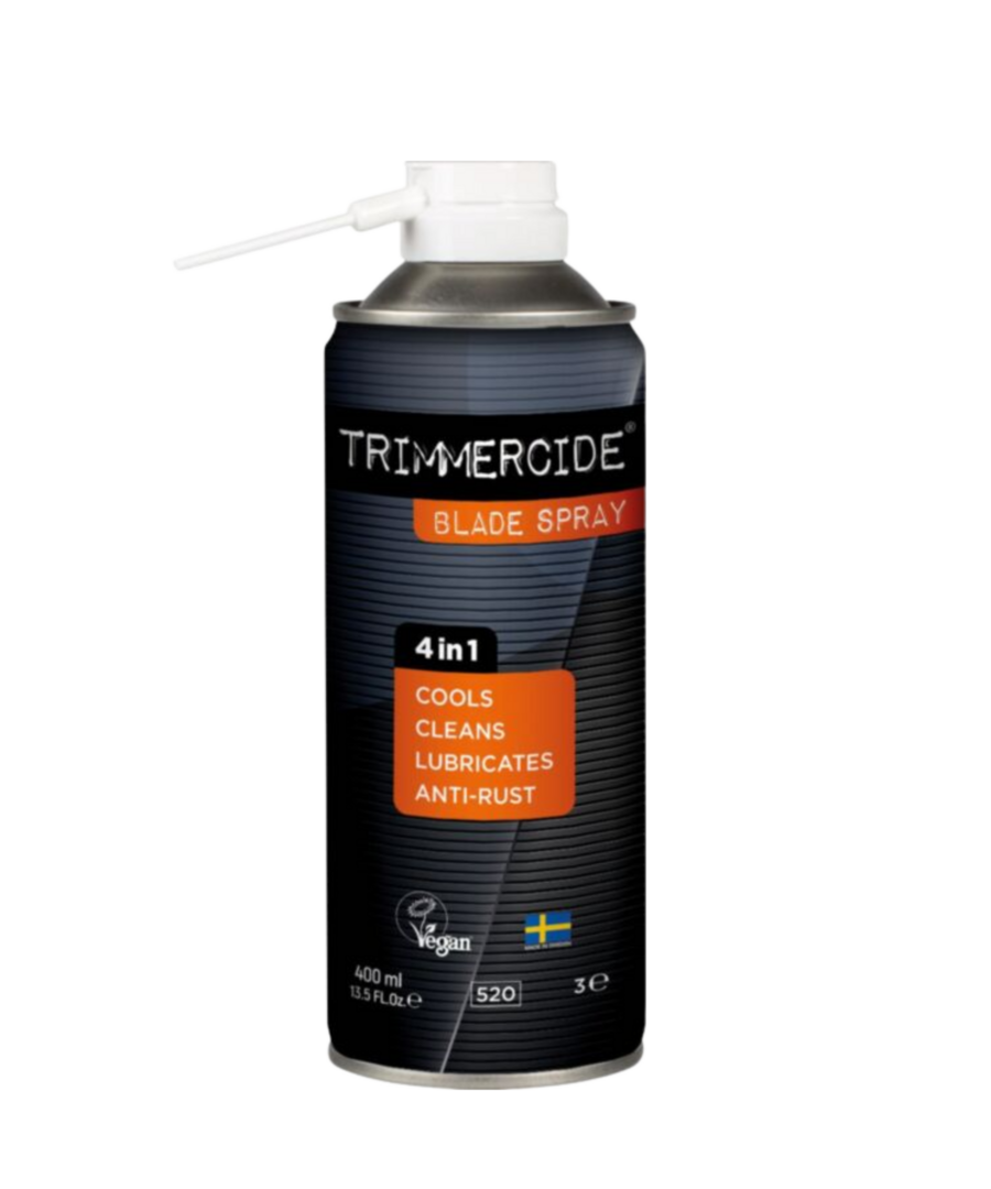 Trimmercide Blade Spray – koelspray voor scheerkoppen 400 ml, onderhoudsmiddel voor tondeuses