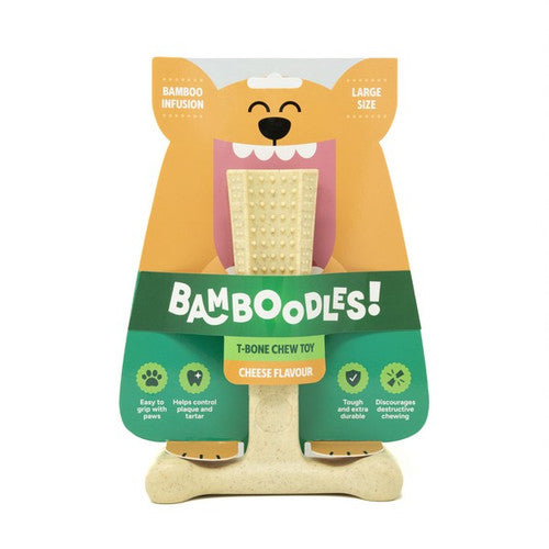 Bamboodles Nylon Hondenkluif Cheese – sterk kauwspeelgoed met kaas