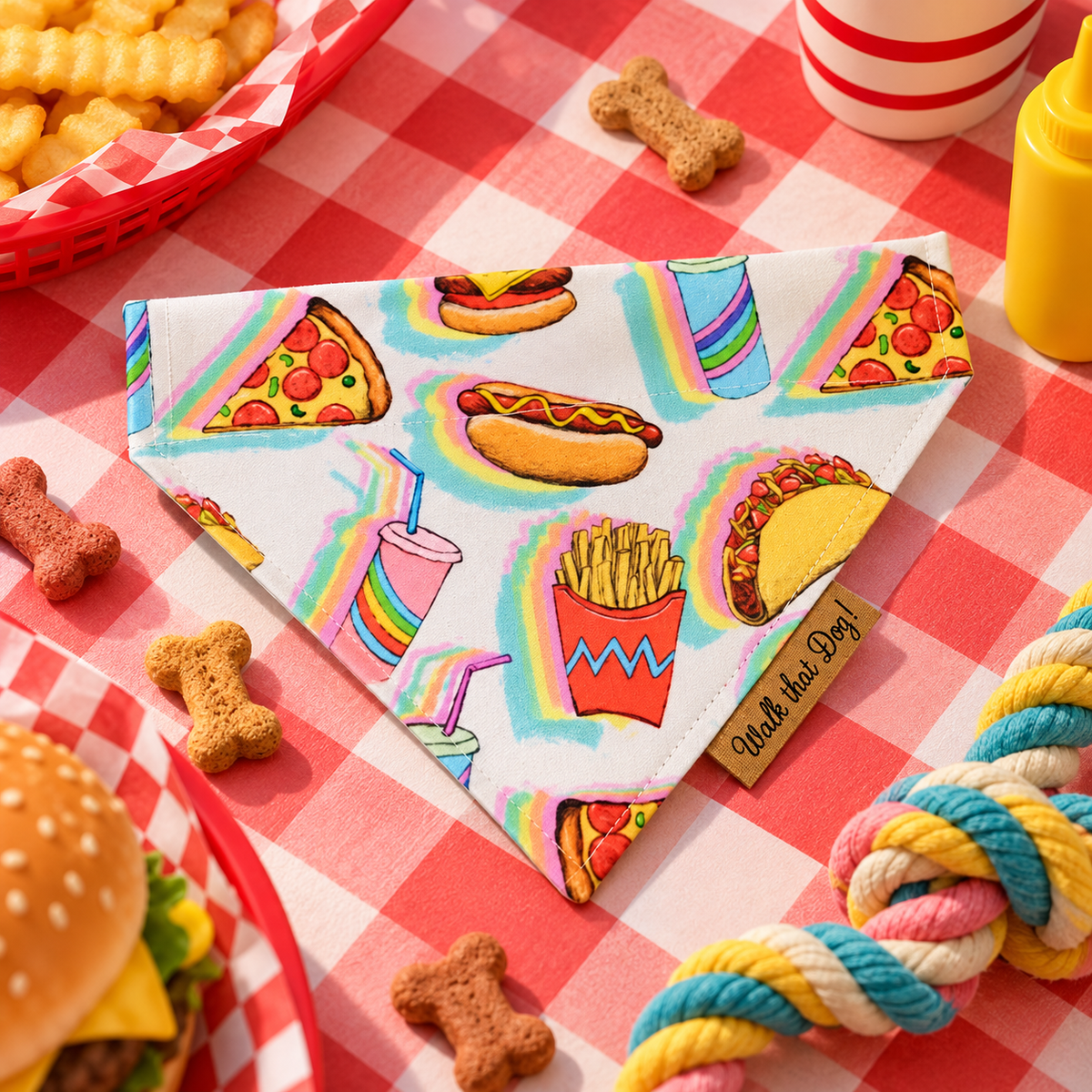 Walk That Dog Fastfood – Hondenbandana