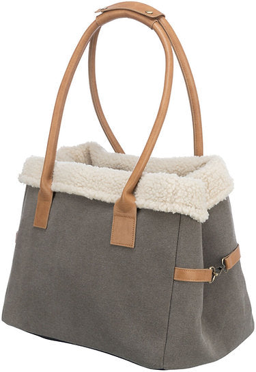 Tas Rachel – Chique draagtas met canvas & lamsvacht-look