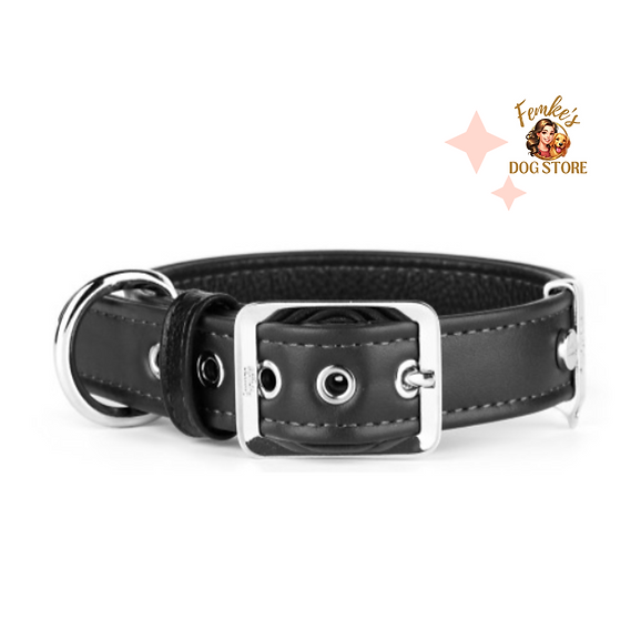 My Family Zwarte Leren Halsband