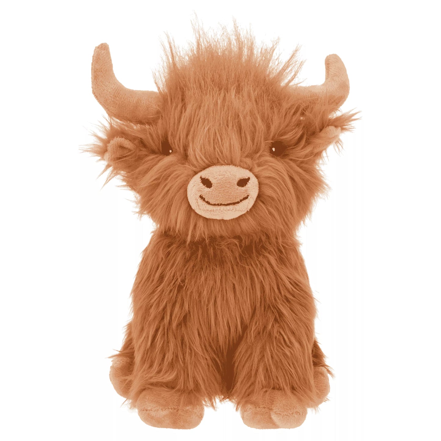 Multipet Schotse Hooglander bruin – pluche hondenknuffel met pieper (20 of 35 cm)