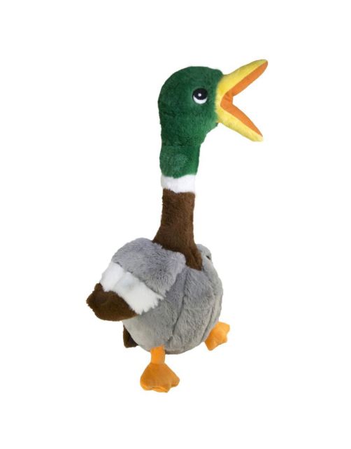 KONG Shakers Honkers Duck 43 cm – pluche eend hondenspeelgoed met stevige nek en laagtonige pieper