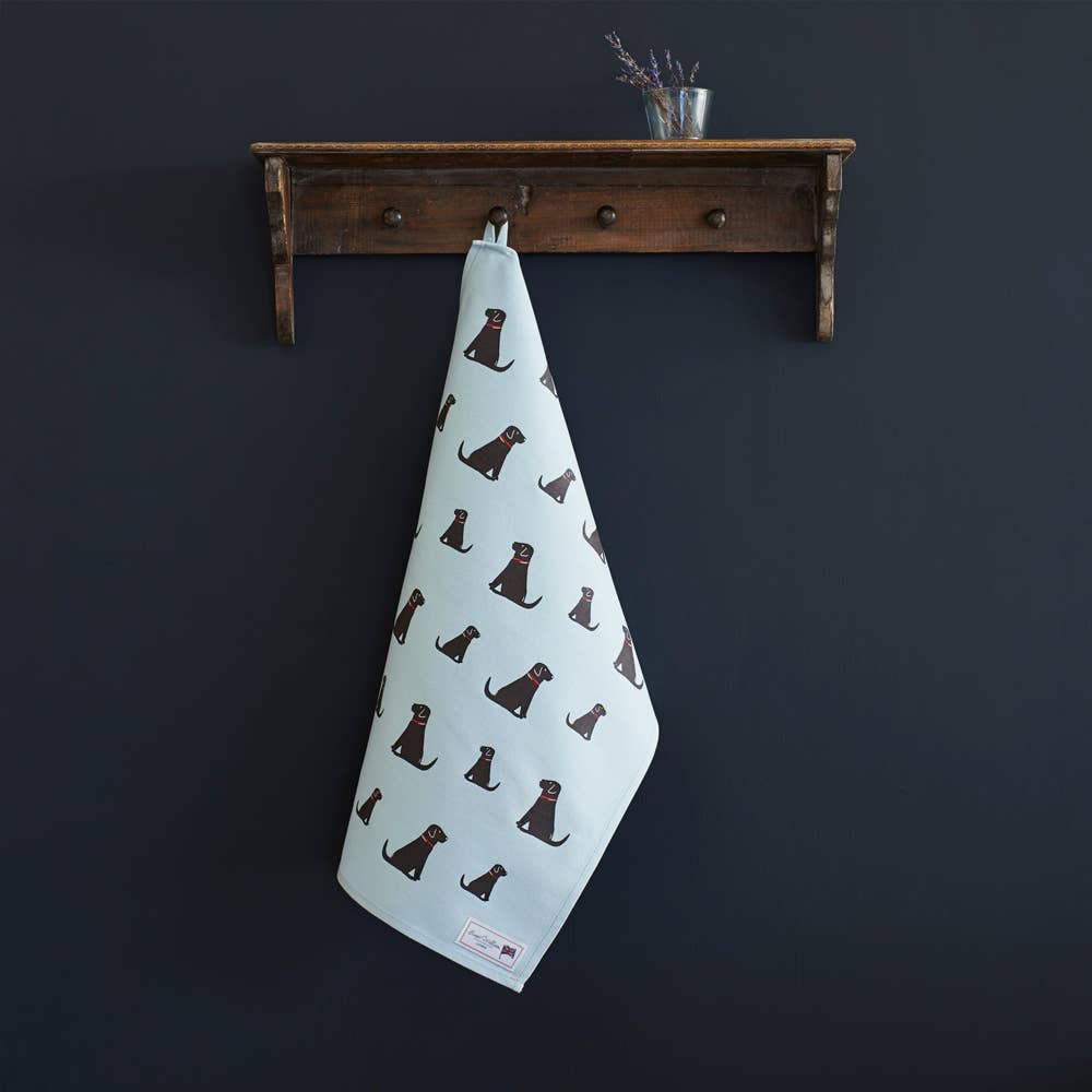 Hondentheedoek met hondenprint – vrolijke katoenen theedoek met hondenras, cadeau voor hondenliefhebbers